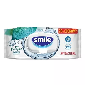 SMILE WONDERLAND Влажные салфетки с экстрактом эвкалипта Antibacterial effect 120.0