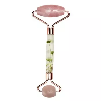 SNIP SNAP Массажер-роллер для лица кварц розовый с сухоцветами