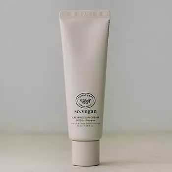 SO NATURAL Веганский солнцезащитный крем So Vegan Calming Sun Cream SPF50+ PA++++ 50.0