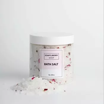 SOAPBERRYSHOP Ароматизированная соль с лепестками розы 500.0