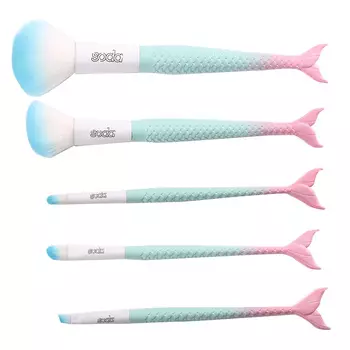 SODA BRUSH SET #mermaidtails НАБОР КИСТЕЙ ДЛЯ МАКИЯЖА 5 ШТ.