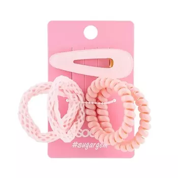 SODA Набор аксессуаров для волос PINK #sugargem
