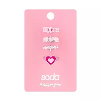 SODA Набор колец PINK #sugargem