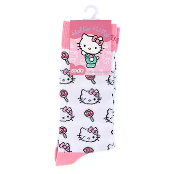 SODA Носки женские белые HELLO KITTY #cuteadventure