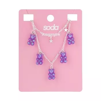 SODA Ожерелье PURPLE BEARS #sugargem