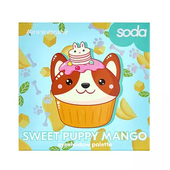 SODA Палетка теней Sweet Puppy Mango #awwdorable