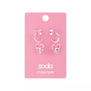 SODA Серьги Crumpled Hearts