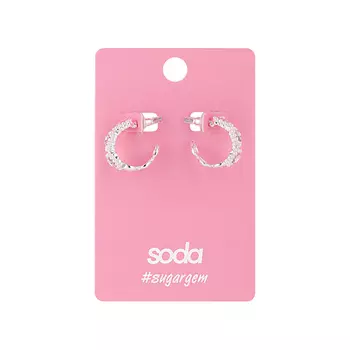 SODA Серьги Heart Hoop
