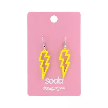 SODA Серьги LIGHTNING YELLOW #sugargem