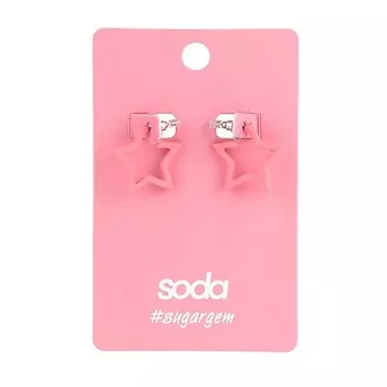 SODA Серьги PINK STARS #sugargem