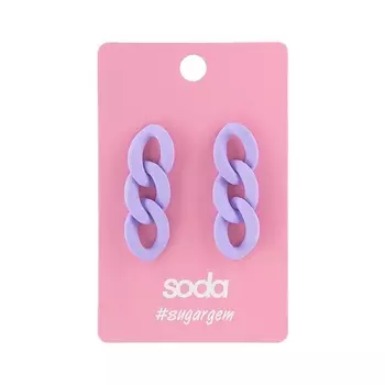 SODA Серьги PURPLE CHAIN #sugargem