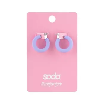 SODA Серьги SMALL PURPLE RINGS #sugargem