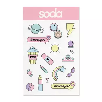 SODA STICKERS #stickystuff ДЕКОРАТИВНЫЕ НАКЛЕЙКИ