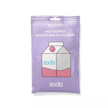 SODA Тканевая маска для лица с молочной эссенцией "для сияния кожи"