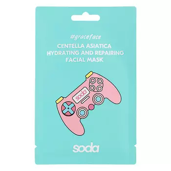 SODA Тканевая маска для лица "увлажняющая и восстанавливающая с центеллой"