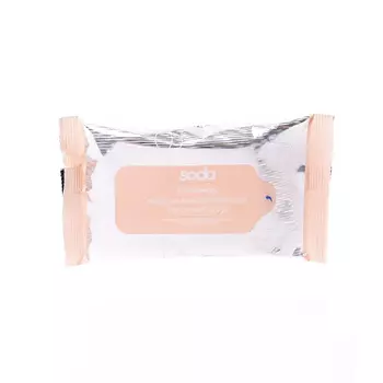 SODA Влажные салфетки для снятия макияжа с мицеллярной водой (персик)
