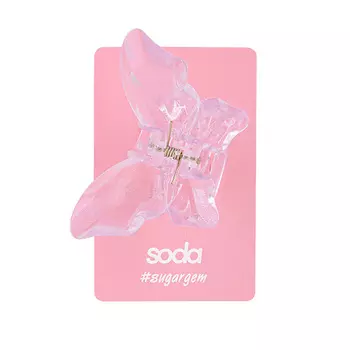 SODA Заколка-крабик для волос Crystal Butterfly