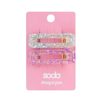 SODA Заколки для волос с блёстками 2 шт. #sugargem