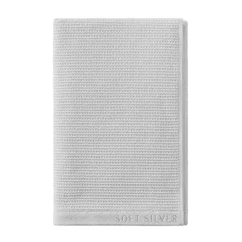 SOFT SILVER Антибактериальное махровое полотенце для тела с массажным эффектом, 65х140 см. Цвет: «Благородное серебро» (серый)