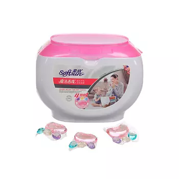 SOFTXIN Капсулы гипоаллергенные для стирки 4в1 с нежным ароматом и кондиционером 50.0