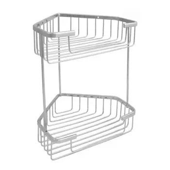 SOLINNE Полка двойная угловая решетчатая Base