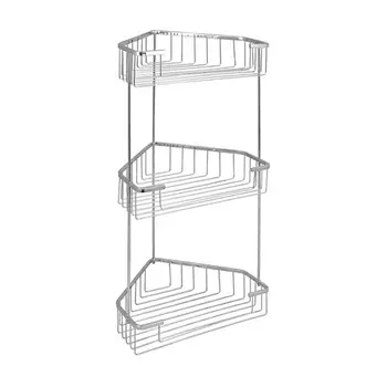 SOLINNE Полка тройная угловая решетчатая Base