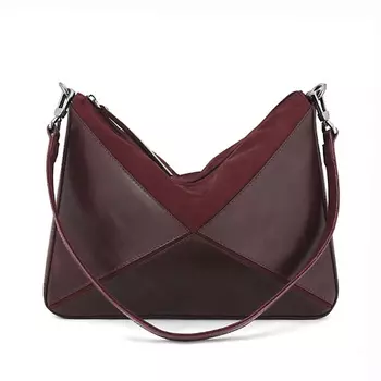 SOLO Сумка багет женская среднего размера из натуральной кожи