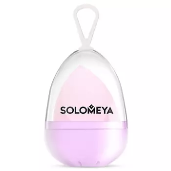 SOLOMEYA Косметический спонж для макияжа со срезом лиловый Flat End blending sponge lilac