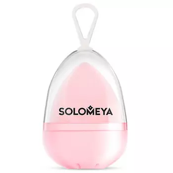 SOLOMEYA Вельветовый косметический спонж для макияжа Персик Microfiber Velvet Sponge Peach