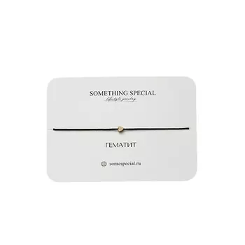 SOMETHING SPECIAL LIFESTYLE JEWELRY Браслет с золотым сердцем на черной нити