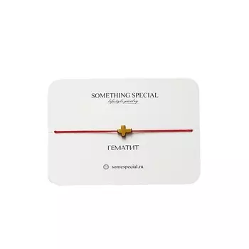 SOMETHING SPECIAL LIFESTYLE JEWELRY Браслет с золотым крестом на красной нити