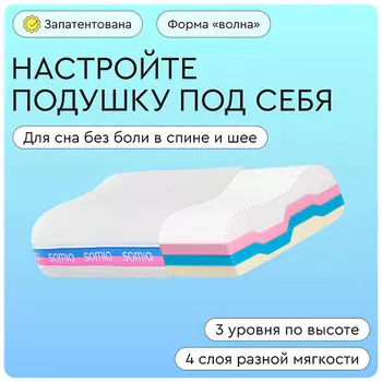 SOMIA Подушка анатомическая Original с эффектом памяти