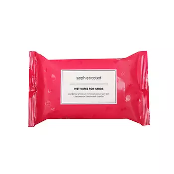 SOPHISTICATED Салфетки влажные гигиенические для рук с ароматом "вишневый сорбет"