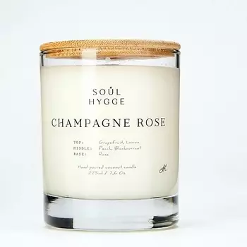 SOUL HYGGE Ароматическая свеча CHAMPAGNE ROS с хлопковым фитилем 221.0