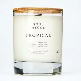 SOUL HYGGE Ароматическая свеча TROPICAL с деревянным фитилем