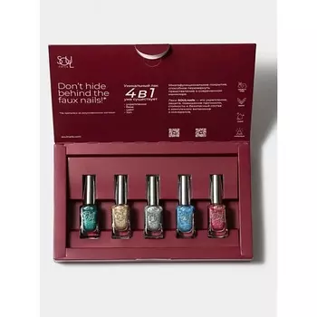 SOULNAILS Набор лаков для ногтей HOLO SANDS