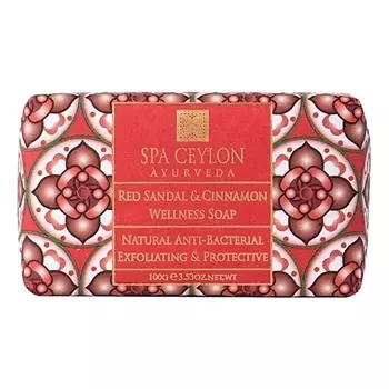SPA CEYLON Натуральное антибактериальное мыло "Красный сандал и Корица"