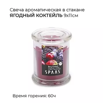 SPAAS Свеча ароматическая в стакане Ягодный коктейль 1