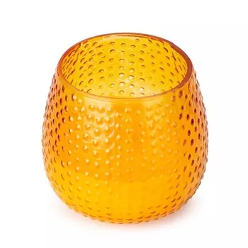 SPAAS Свеча в текстурном цветном стакане желтая 1