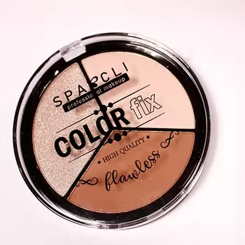 SPARCLI Контуринг-палетка 3в1 Бронзер + Хайлайтер +Румяна для макияжа