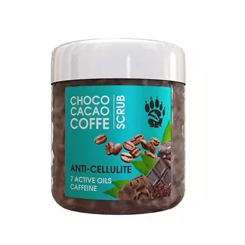 СПАСИ БАРСУКА Скраб для тела кофейный антицеллюлитный с Кокосовым маслом и ароматом Шоколада 150.0
