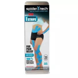 SPIDERTECH Тейп преднарезанный 20 штук черный