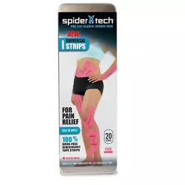 SPIDERTECH Тейп преднарезанный 20 штук черный