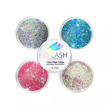 SPLASH Набор глиттер-геля для лица, тела и волос 4шт UNICORN