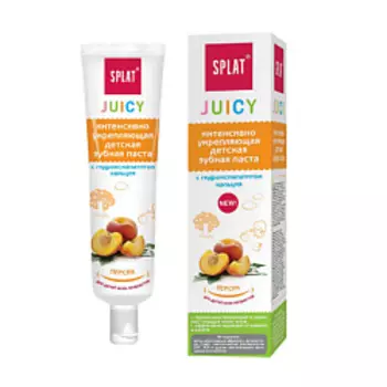 SPLAT Детская укрепляющая зубная паста с гидроксиапатитом серии Juicy Peach