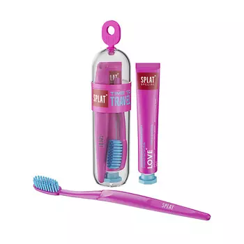 SPLAT Зубная паста "Любовь" в комплекте с зубной щеткой средней жесткости Special Love Time to Travel