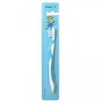 SPOKAR Tommy Детская зубная щетка с мягкими волокнами и щеткой для языка