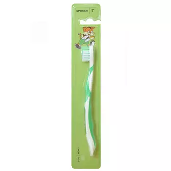 SPOKAR Tommy Детская зубная щетка с мягкими волокнами и щеткой для языка