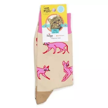 ST.FRIDAY Носки с котом Сфинкс