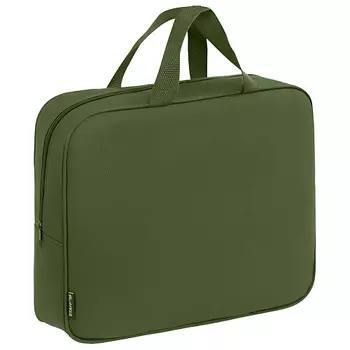 STAFF Папка на молнии с ручками A4 Хаки 80мм